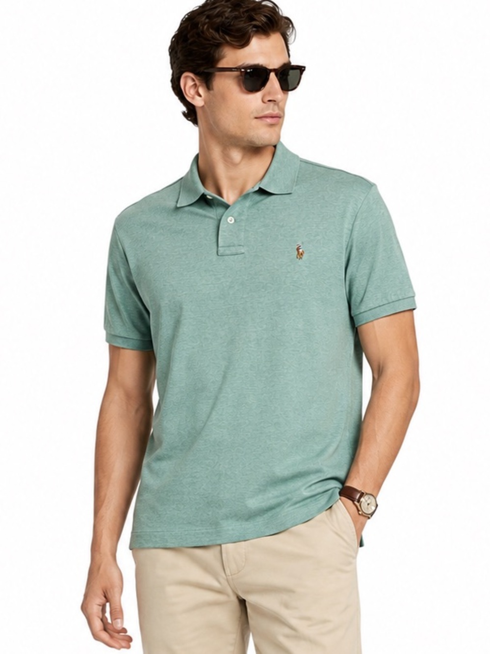 Polo Ralph Lauren Pima Soft Touch Polo Shirt Green Heather XL Men’s Cotton